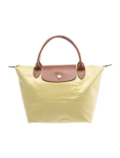 Pre-owned Longchamp Nylon Tote In Green