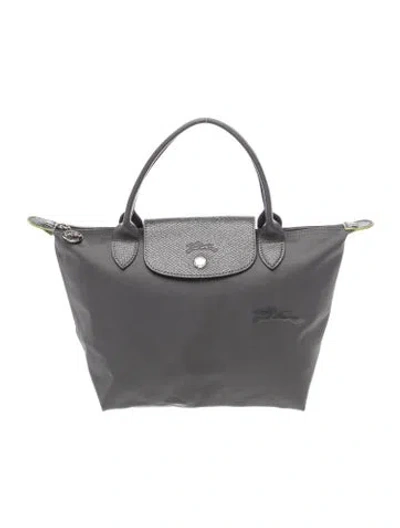 Pre-owned Longchamp Nylon Tote In Grey