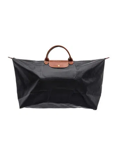 Pre-owned Longchamp Nylon Tote In Grey