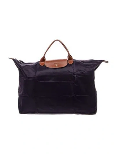 Pre-owned Longchamp Nylon Tote L In Purple