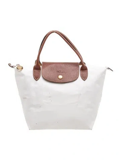 Pre-owned Longchamp Nylon Tote In Neutral
