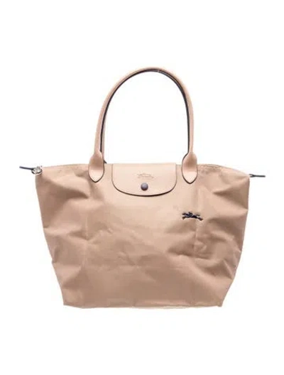 Pre-owned Longchamp Nylon Tote In Neutral
