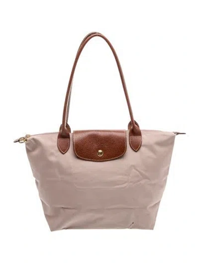 Pre-owned Longchamp Nylon Tote In Neutral