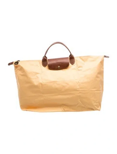 Pre-owned Longchamp Nylon Tote In Neutrals