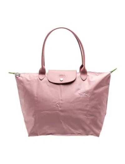 Pre-owned Longchamp Nylon Tote In Pink