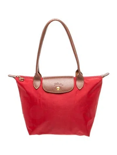 Pre-owned Longchamp Nylon Tote In Pink