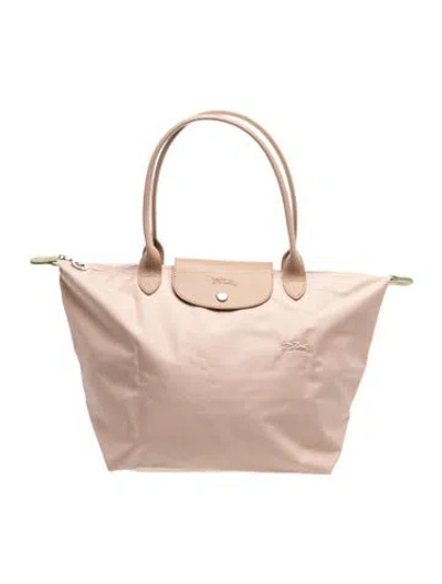 Pre-owned Longchamp Nylon Tote In Pink