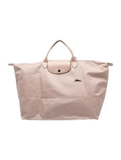 Pre-owned Longchamp Nylon Tote In Pink