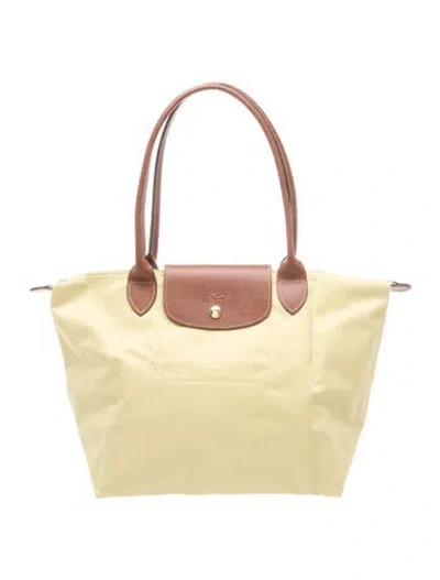 Pre-owned Longchamp Nylon Tote In Yellow
