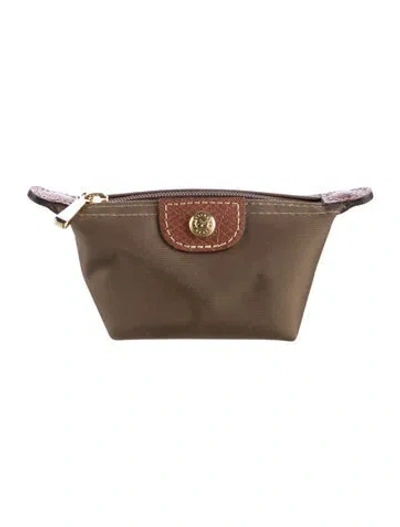 Pre-owned Longchamp Nylon Wallet In Green