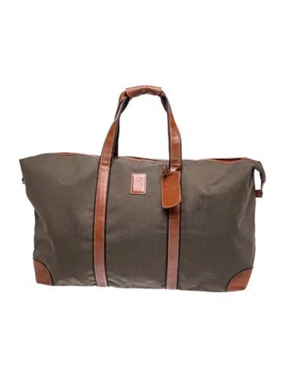 Pre-owned Longchamp Nylon Weekender Bag In Neutral