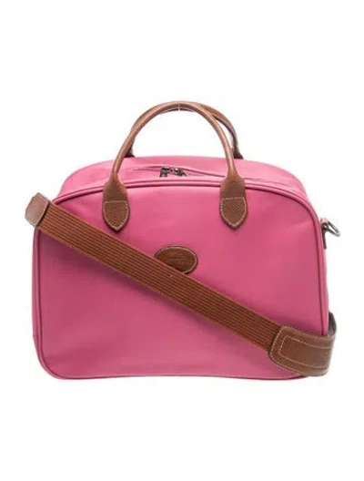 Pre-owned Longchamp Nylon Weekender Bag In Pink