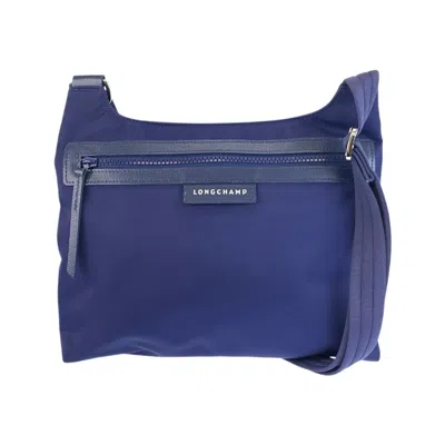 Longchamp Nylon/leather Shoulder Bag In Blue
