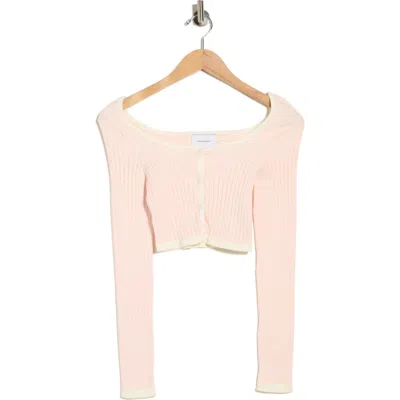 Longchamp Off The Shoulder Cardigan In Pink