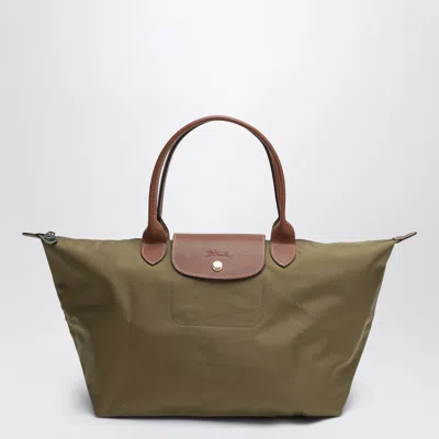 Longchamp Olive Le Pliage Original Mini Handbag In Green