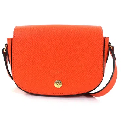 Pre-owned Longchamp Orange Leather Shoulder Bag ()