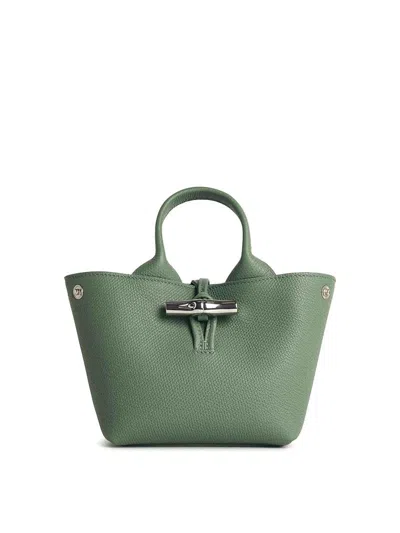 LONGCHAMP OREGANO LEATHER  HANDLE BAG