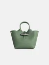 Longchamp Oregano Leather 'xs Le Roseau' Handle Bag
