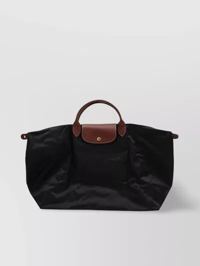 Longchamp Original Foldable Leather Trim Rectangular Travel Bag
