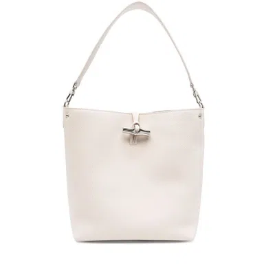 Longchamp Medium Le Roseau Shoulder Bag In Beige