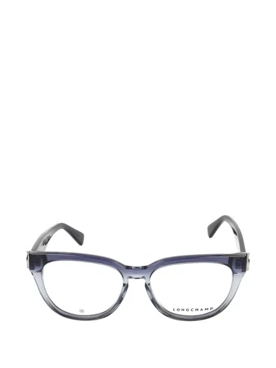 Longchamp Oval Frame Glasses In Blue