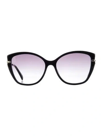 Pre-owned Longchamp Oversize Gradient Sunglasses In Black