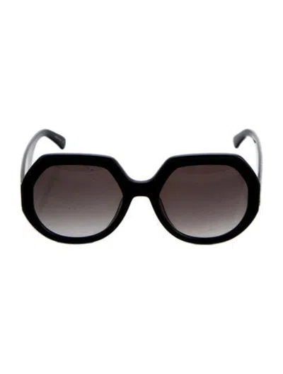 Pre-owned Longchamp Oversize Gradient Sunglasses In Black