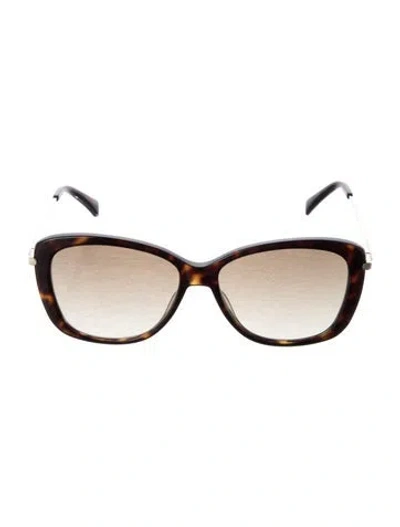 Pre-owned Longchamp Oversize Gradient Sunglasses In Brown