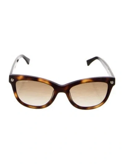 Pre-owned Longchamp Oversize Gradient Sunglasses In Brown