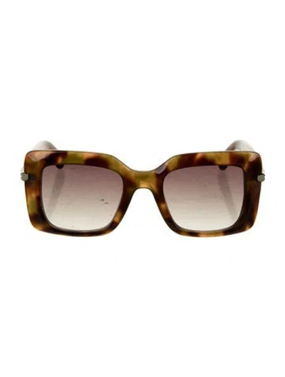 Pre-owned Longchamp Oversize Gradient Sunglasses In Brown