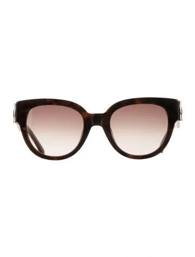 Pre-owned Longchamp Oversize Gradient Sunglasses In Brown