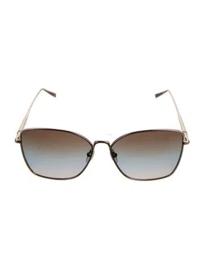 Pre-owned Longchamp Oversize Gradient Sunglasses In Gold
