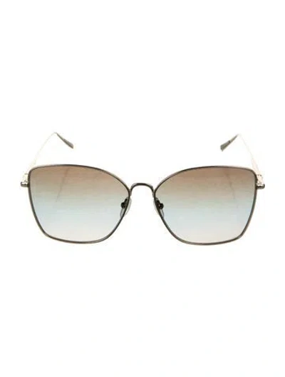 Pre-owned Longchamp Oversize Gradient Sunglasses In Gold