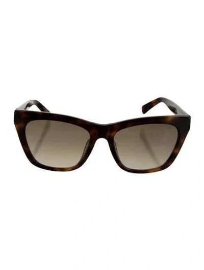 Pre-owned Longchamp Oversize Gradient Sunglasses In Gold/metallic