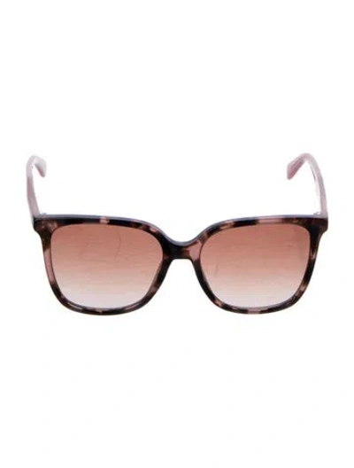 Pre-owned Longchamp Oversize Gradient Sunglasses In Pink