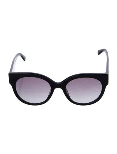 Pre-owned Longchamp Oversize Tinted Sunglasses In Black