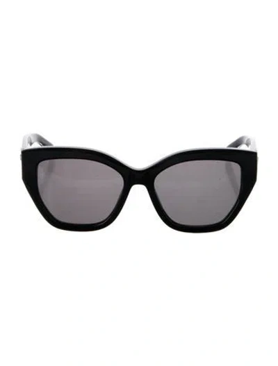 Pre-owned Longchamp Oversize Tinted Sunglasses In Black