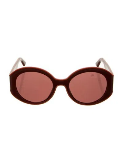 Pre-owned Longchamp Oversize Tinted Sunglasses In Red