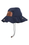 Longchamp Packable Wide Brim Hat In Blue
