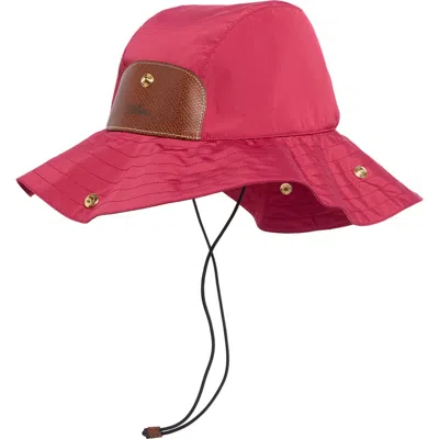 Longchamp Packable Wide Brim Hat In Pink