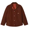 Longchamp Padded Blouson In Châtaigne/tomate