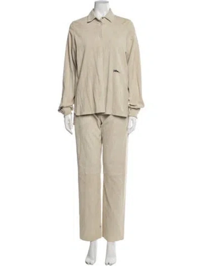 Pre-owned Longchamp Pant Set In Neutrals