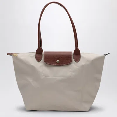 Longchamp Paper Coloured Le Pliage Original L Bag In Neutral