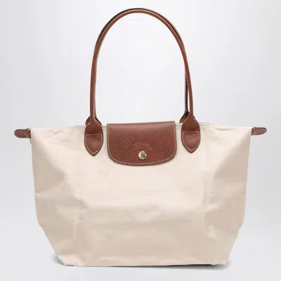 Longchamp Paper-coloured Le Pliage Original M Bag In White