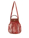 Shop Longchamp Paris Le Pliage Filet - Sac Filet L Handbags Brown