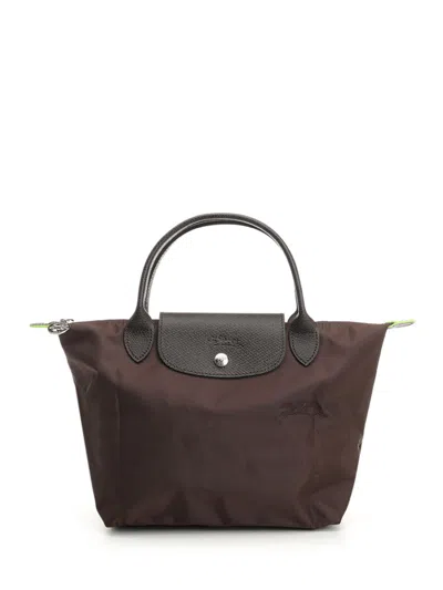 Longchamp Paris Le Pliage Green Handbags Brown