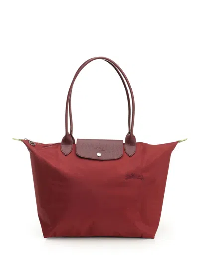 Longchamp Paris Le Pliage Green Shoulder Bags Red
