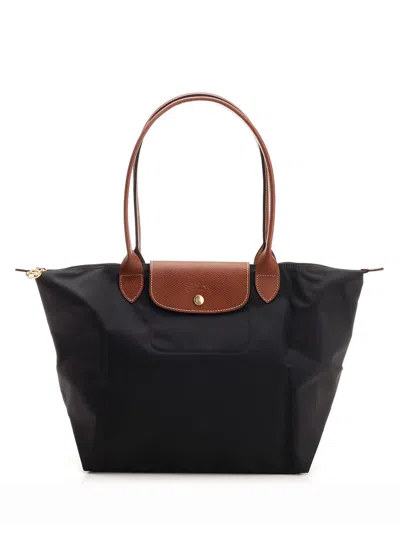 Longchamp Paris Le Pliage Original L Shoulder Bags Black