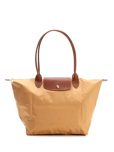 Longchamp Paris Le Pliage Original Shoulder Bags Brown
