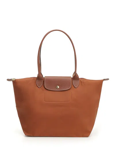 Longchamp Paris Le Pliage Original Shoulder Bags Brown
